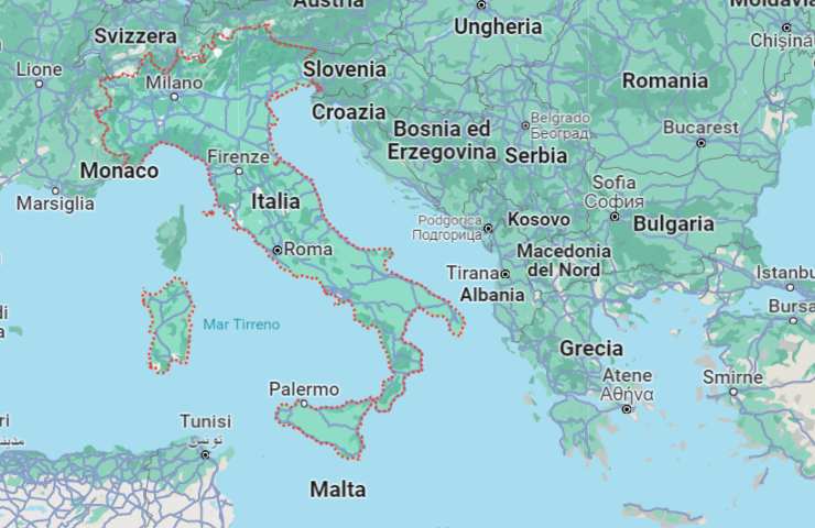 Screen Europa su Google Maps 